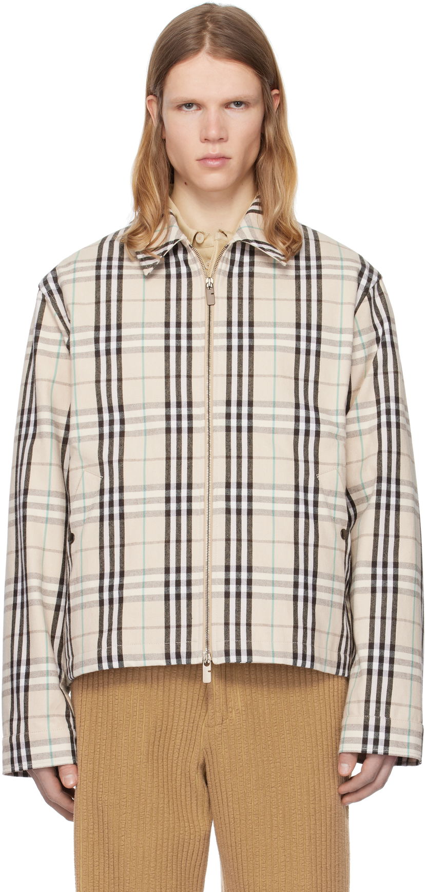 Jakna Burberry Burberry Check Cotton Harrington Jacket Bež | 8101040