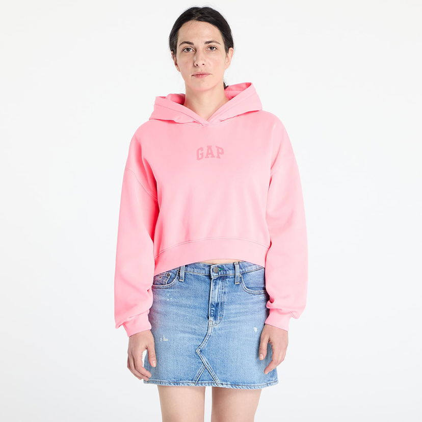 Dukserice GAP GAP Logo Cropped Hoodie Ružičasta | 841725-08