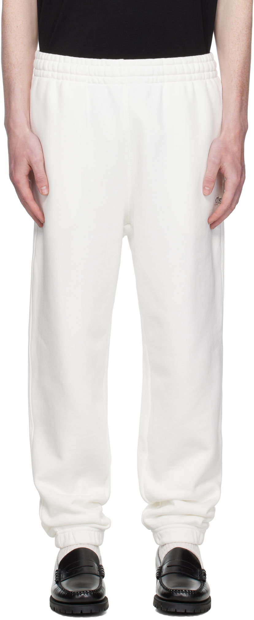 Trenirka Lacoste Fleece Sweatpants Bijela | XH7760_70V