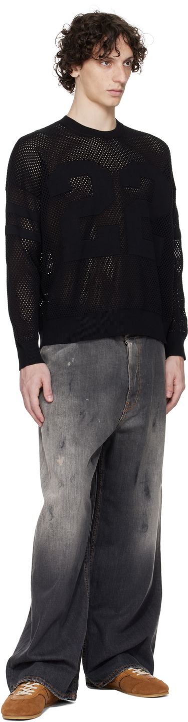 Džemper AMIRI AMIRI '22' Mesh Crewneck Sweater Crna | AMKNCW1040, 3