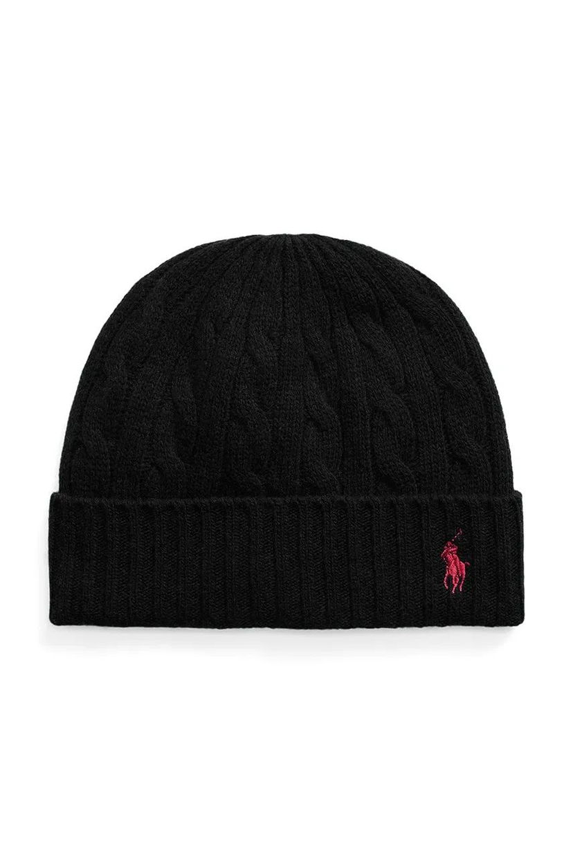 Kapica Polo by Ralph Lauren Cable-Knit Beanie Crna | 449959346