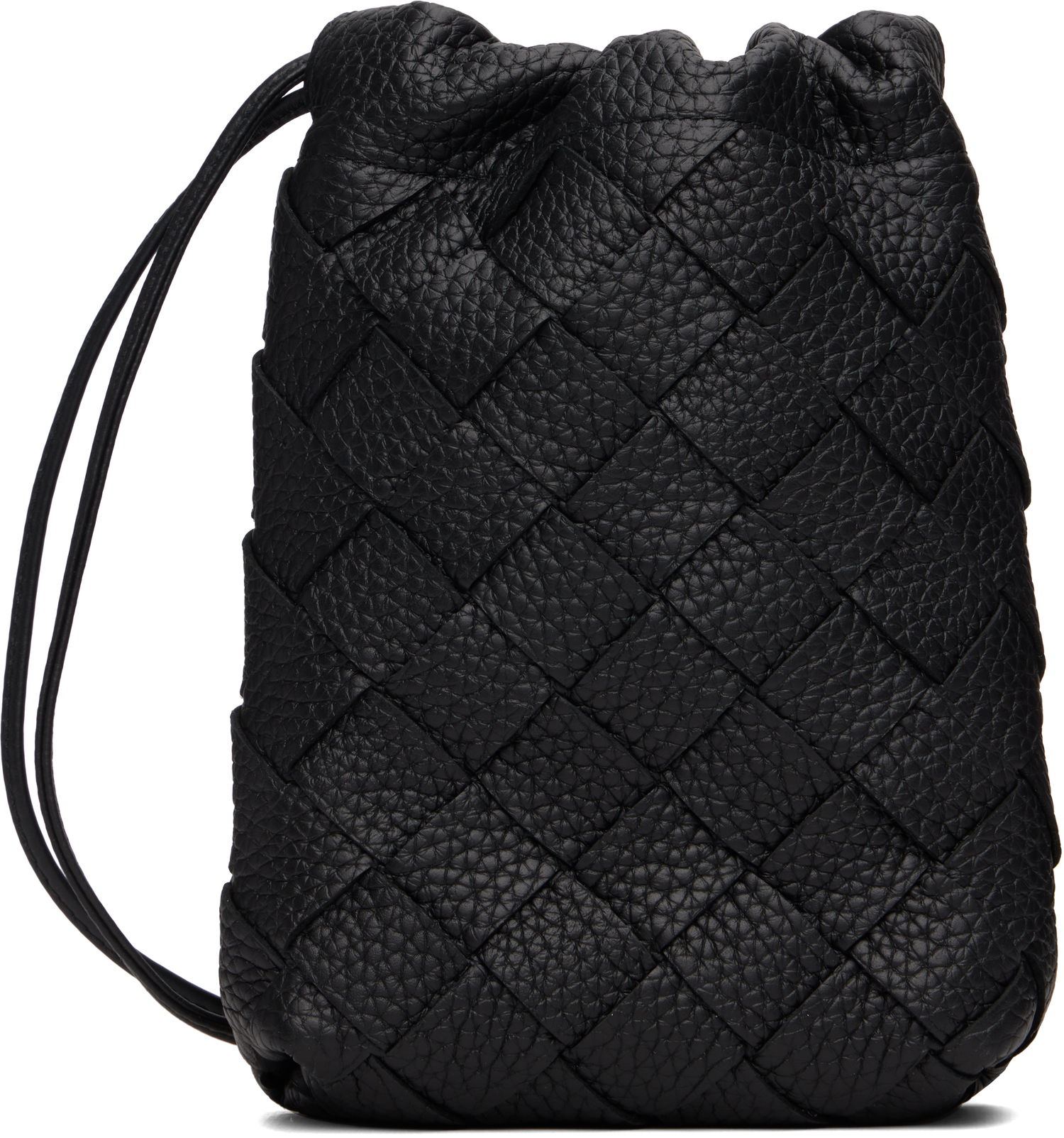 Novčanik Bottega Veneta Bottega Veneta Vertical Woven Leather Pouch Crna | 838786V5I538803, 0