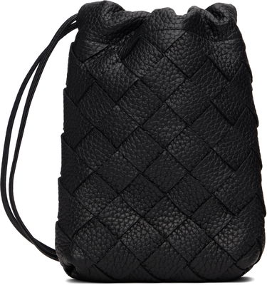 Novčanik Bottega Veneta Bottega Veneta Vertical Woven Leather Pouch Crna | 838786V5I538803, 0