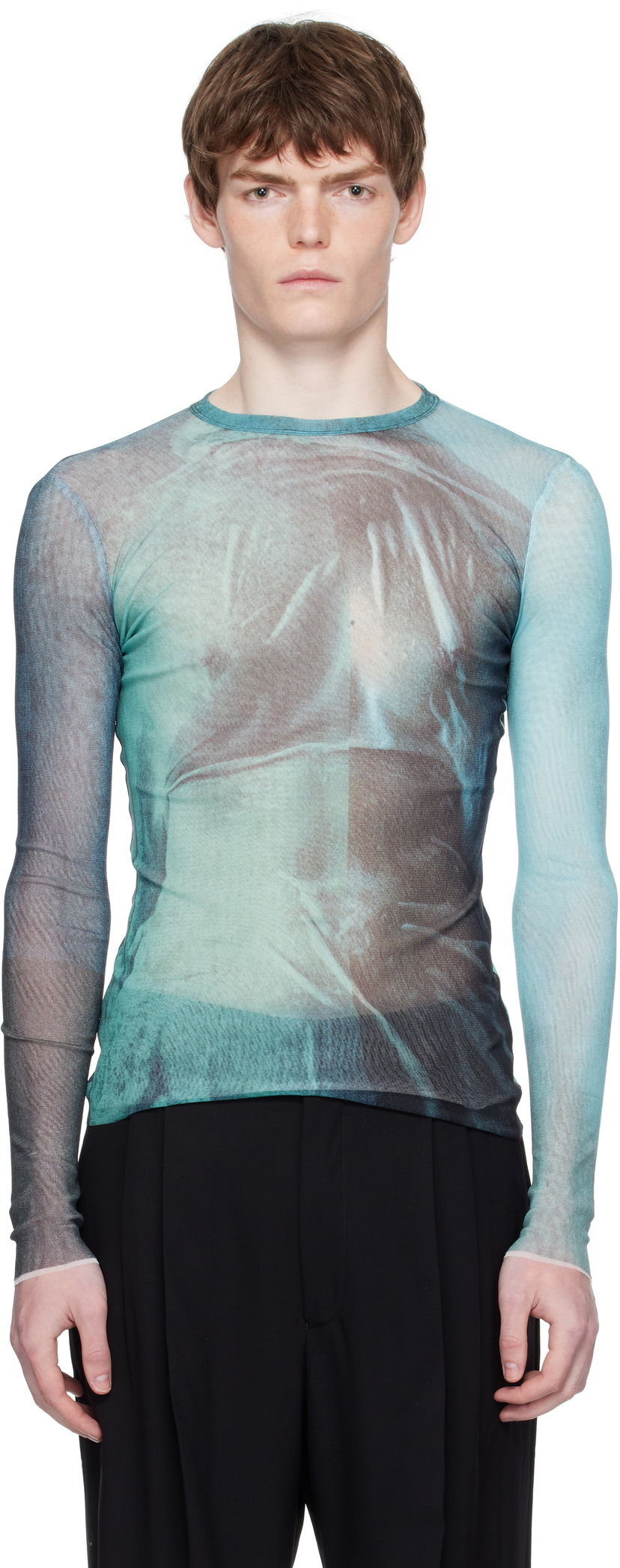 Majica kratkih rukava Jean Paul Gaultier Jean Paul Gaultier 'The Water' Long Sleeve Top Zelena | 25/03-W-TO310-M004P-5557
