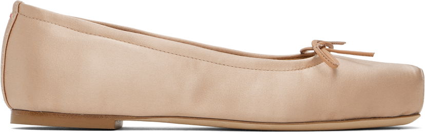 Njega cipela Aeyde Aeyde Gabriella Satin Ballerina Flats Bež | A11-FL-GBRS08FL26-SS24-960-013