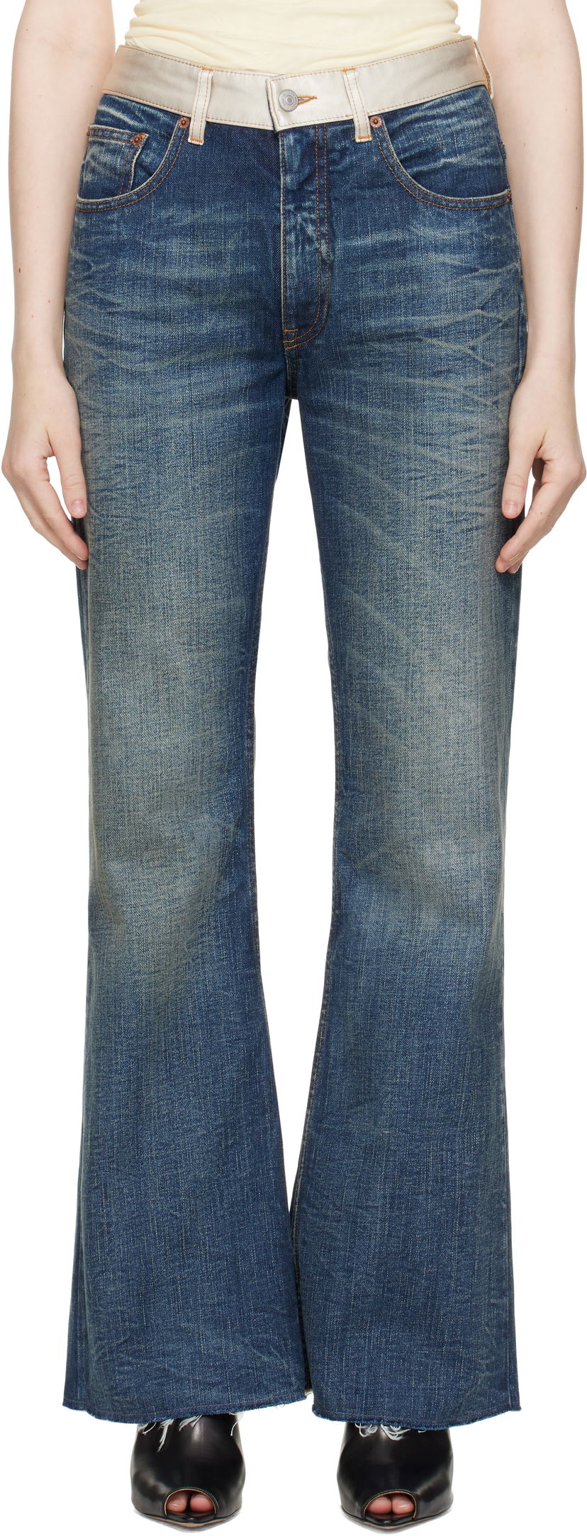 Jeans Maison Margiela MM6 Maison Margiela Bootcut Jeans Plava | S62LB0188 M30016