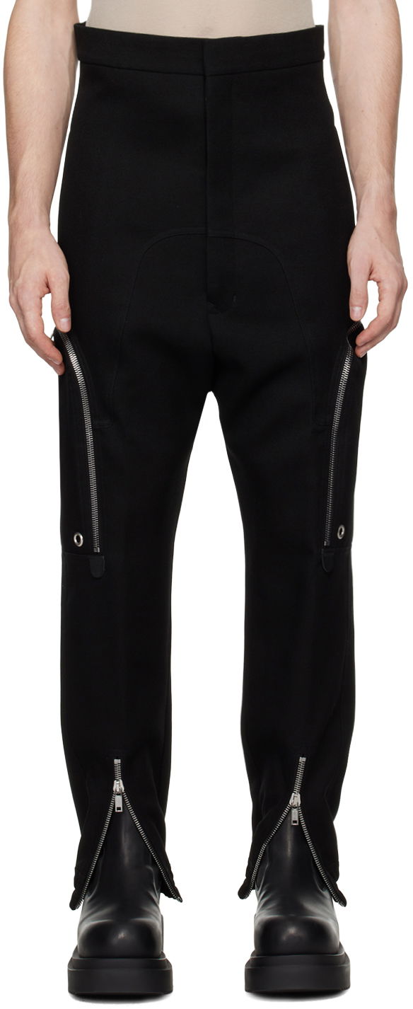 Cargo hlače Rick Owens Rick Owens Porterville Dirt Bauhaus Cargo Pants Crna | RU02D6363 WD