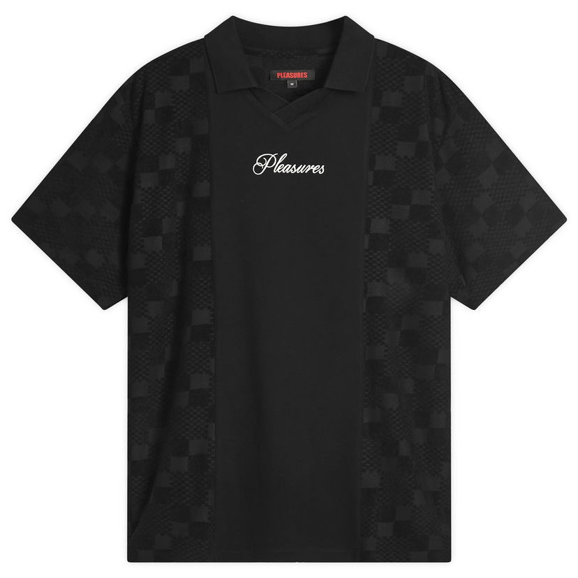Polo majica Pleasures Pleasures Planets Polo Shirt, Size Large Crna | P25SU014-BLK