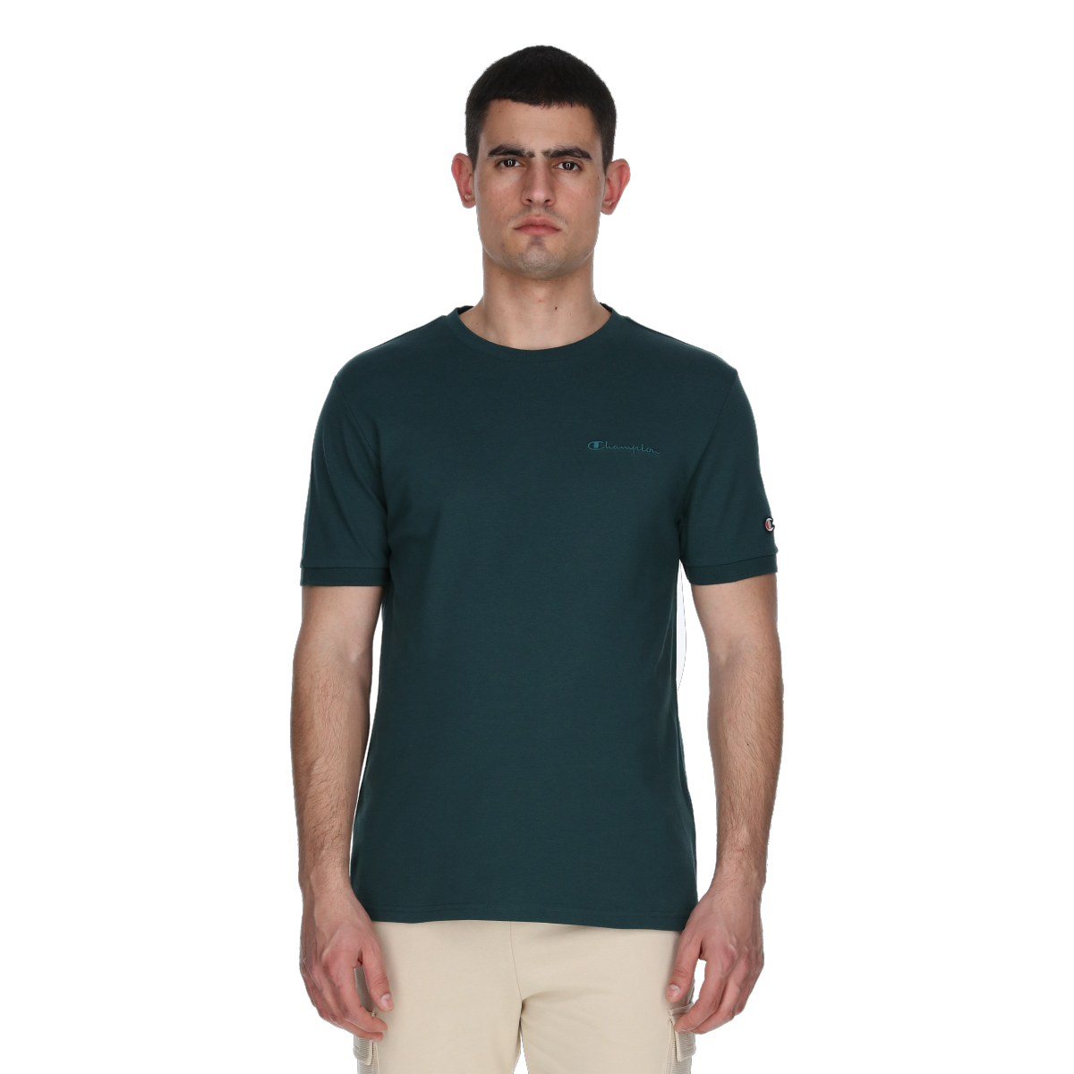 Majica kratkih rukava Champion Crewneck T-Shirt Embroidered Zelena | 221483-GS508, 0