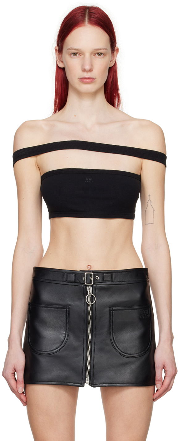 Majica bez rukava Courrèges Courrèges Hyperbole 90's Camisole Top Crna | 224JBR035JS0121