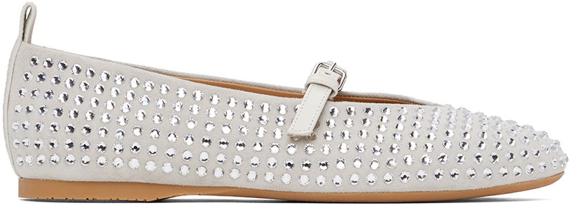Njega cipela JW Anderson JW Anderson Suede Mary Jane Ballerina Flats Siva | ANW43052A 20093