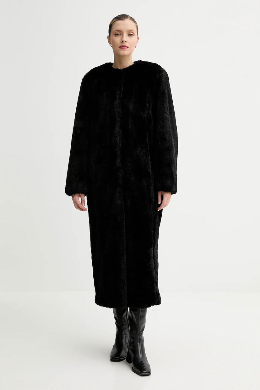 Kaputi STAND STUDIO Long Faux Fur Coat Gracelyn Crna | 66578.9415