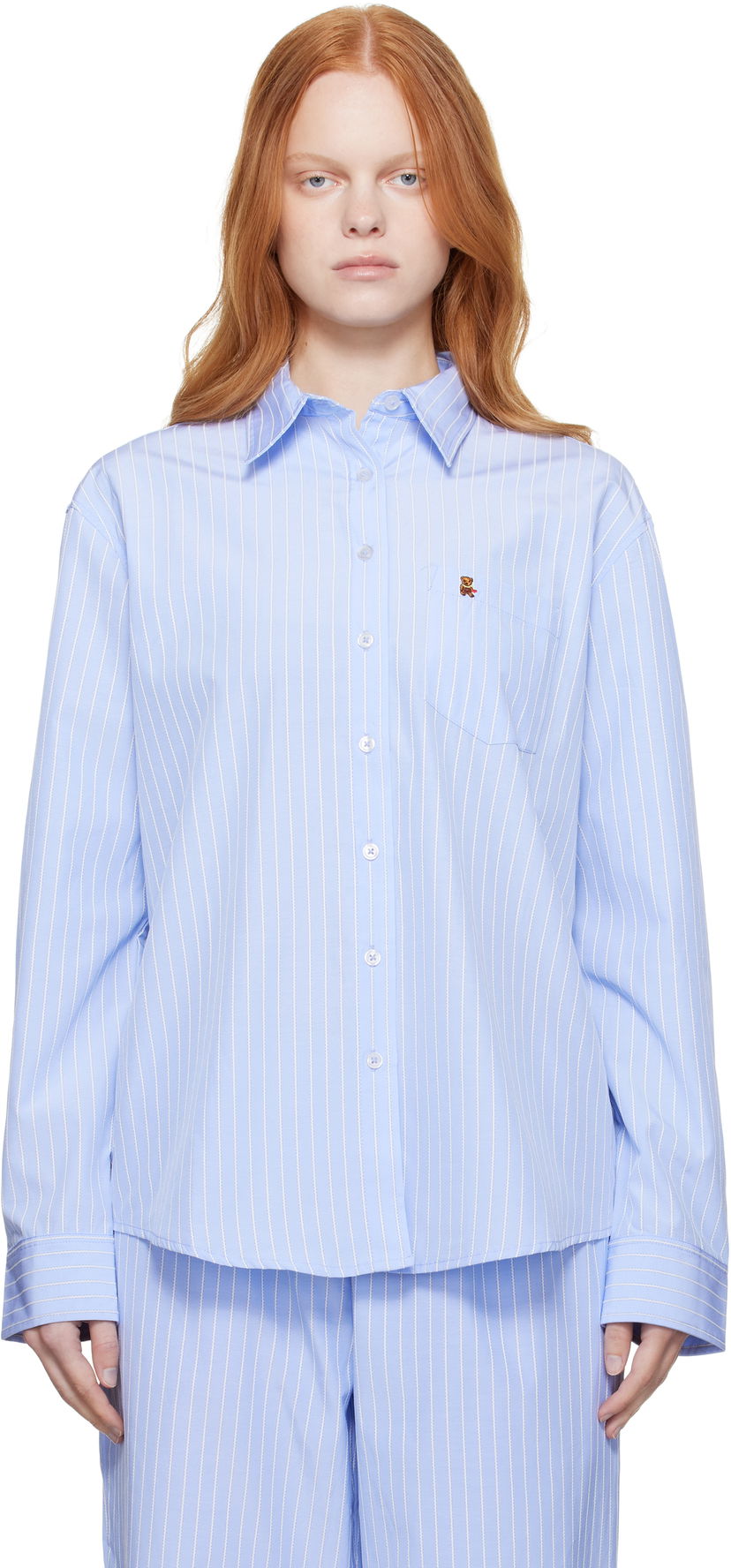 Košulja GUIZIO Guizio Oona Striped Buttondown Shirt Plava | P25104W150