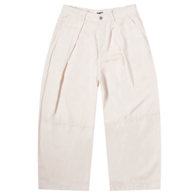 Hlače YMC Deadbeat Linen Trousers XX-Small Bež | Q4WMK-60