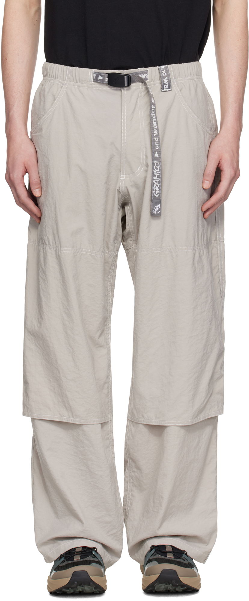Hlače and wander Gramicci Edition Nylon Double Knee Trousers Bež | GUP5-S3004-M