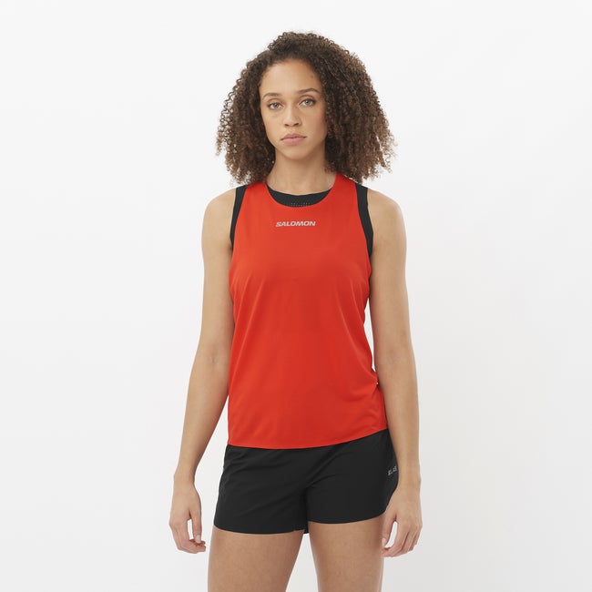 Majica bez rukava Salomon S/Lab Speed Tank Top Crvena | LC2695500