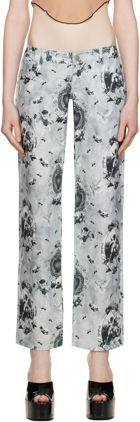 Jeans Miaou Miaou Atlas Print Jeans Siva | 1023SCPAR