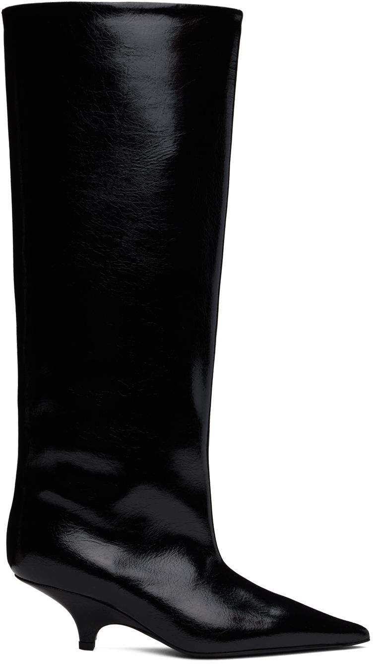 Tenisice i cipele TOTEME 'The Wedge-Heel' Kitten Heel Boots Crna | 244-WAS0192-LE0020
