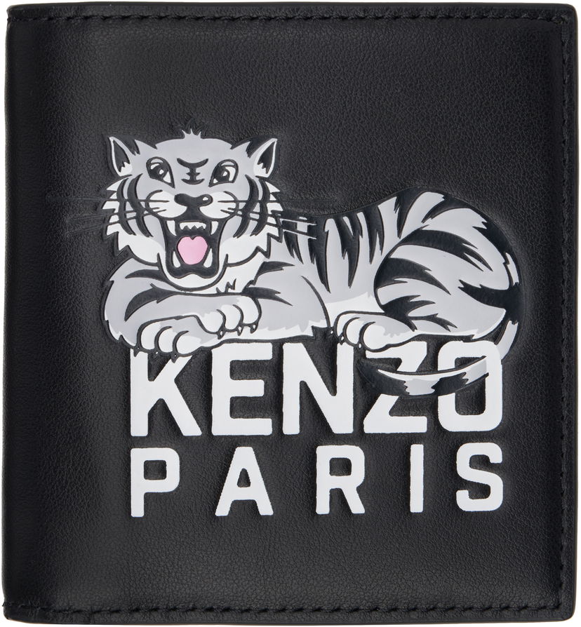 Novčanik KENZO Kenzo Paris 'Kenzo Varsity' Leather Mini Wallet Crna | FF55PM603L46