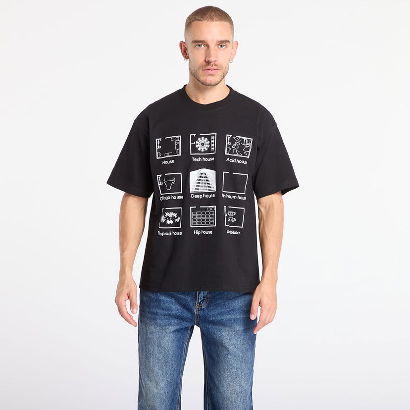 Majica kratkih rukava Pleasures House Blend T-Shirt Crna | P25F075-BLACK