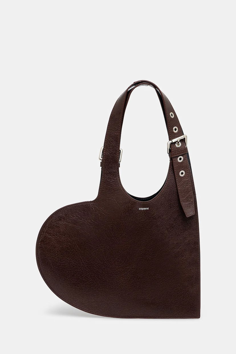 Tote bag Coperni Belt Heart Tote Smeđa | COPBA112F6064