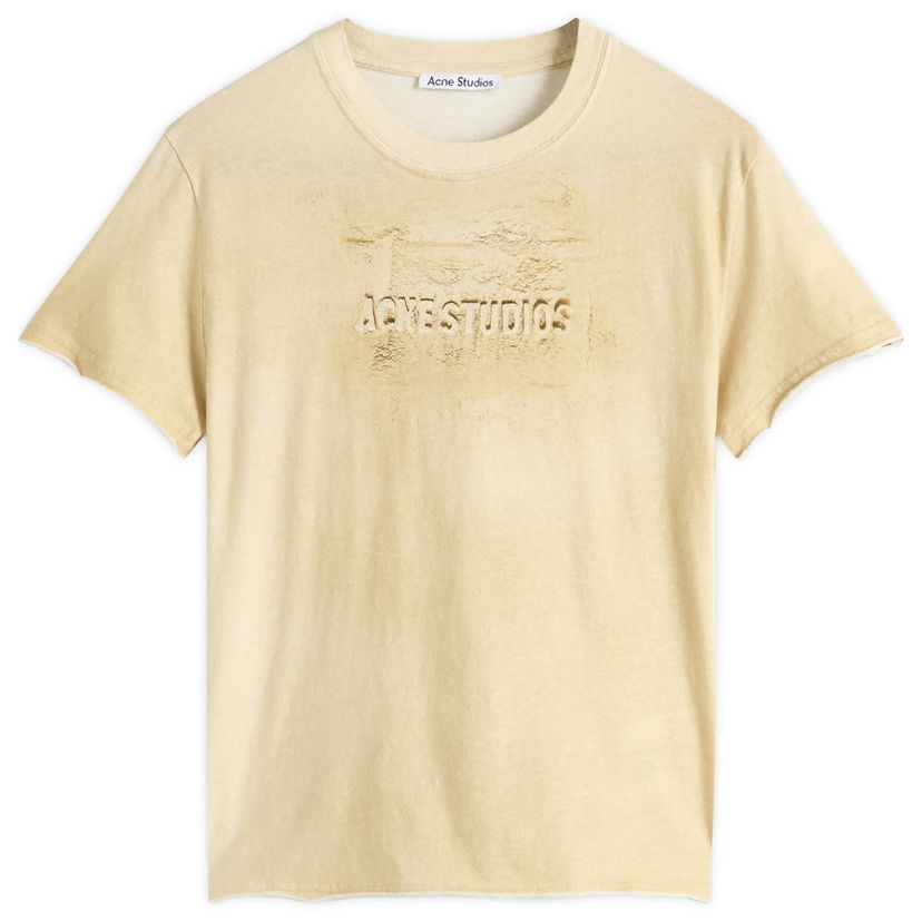 Majica kratkih rukava Acne Studios Women's Short Sleeve T-Shirt, Size Large Bež | AL0472-AE0