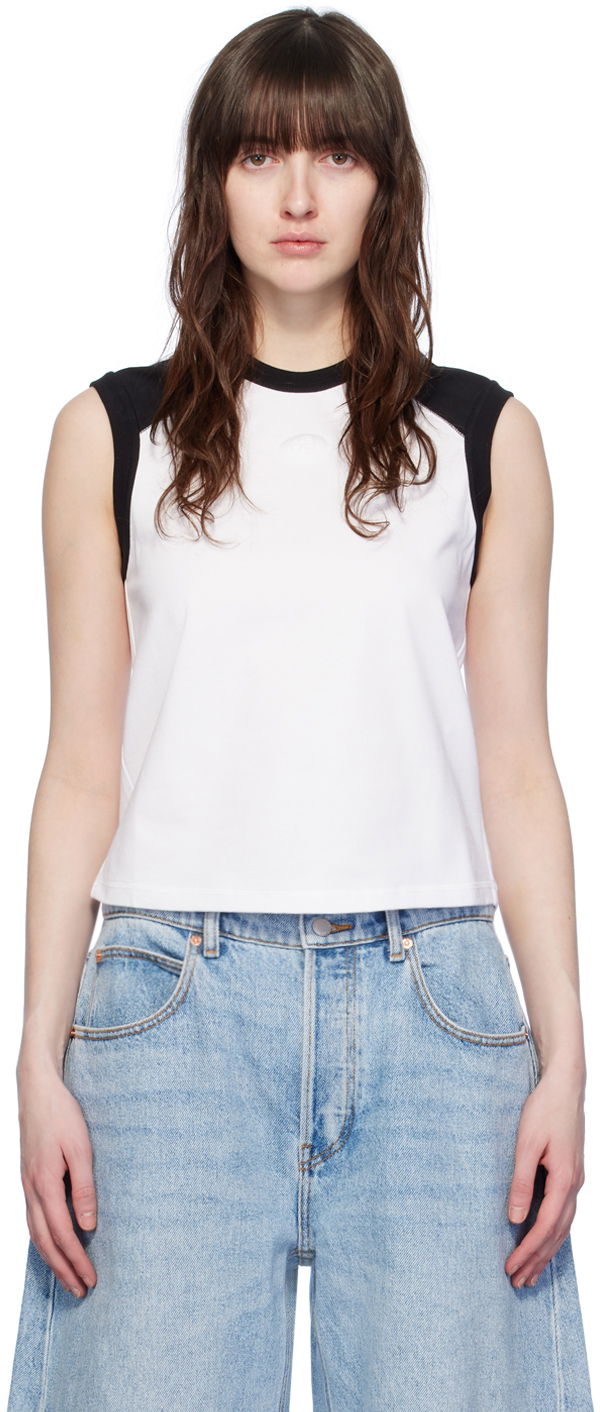 Majica bez rukava Alexander Wang Alexander Wang.t Raglan Sleeveless T-Shirt Bijela | 4CC2241467