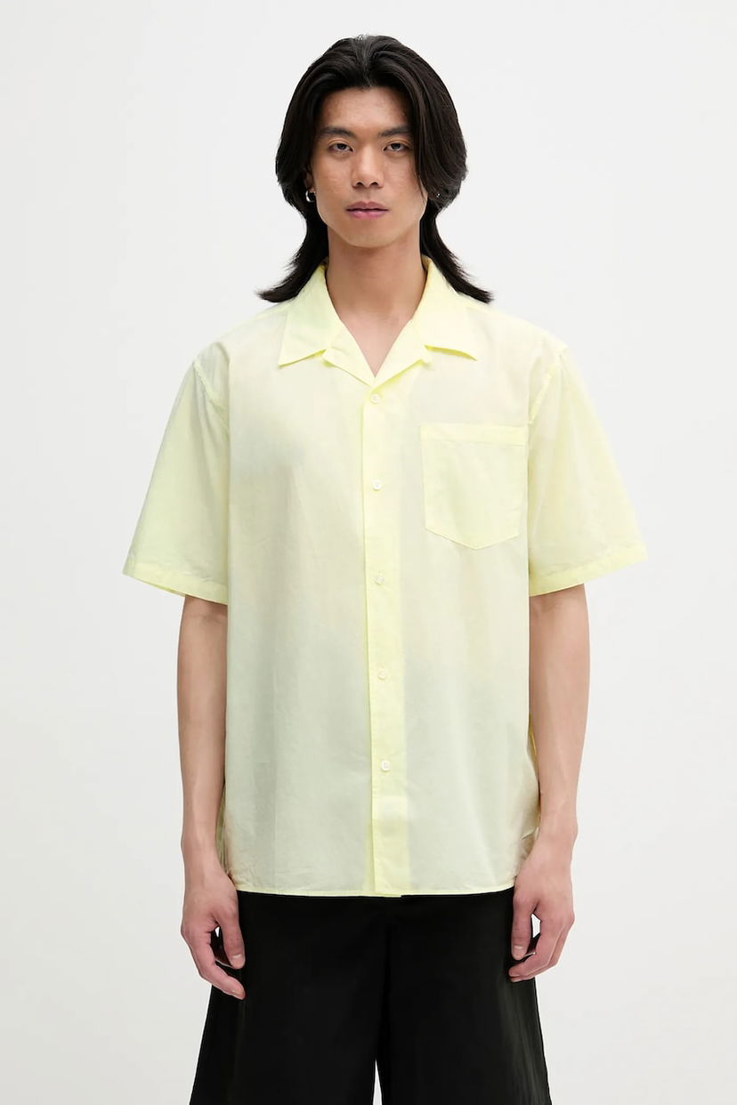Košulja NORSE PROJECTS Norse Projects Carsten Cotton Tencel Shirt, Regular Fit Žuta | N40.0579.3043