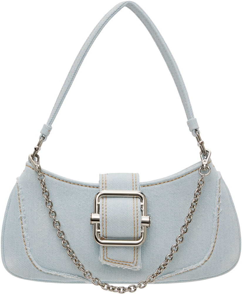 Ručna torbica OSOI Small Denim Shoulder Bag With Chain Plava | 24SB050-01-03