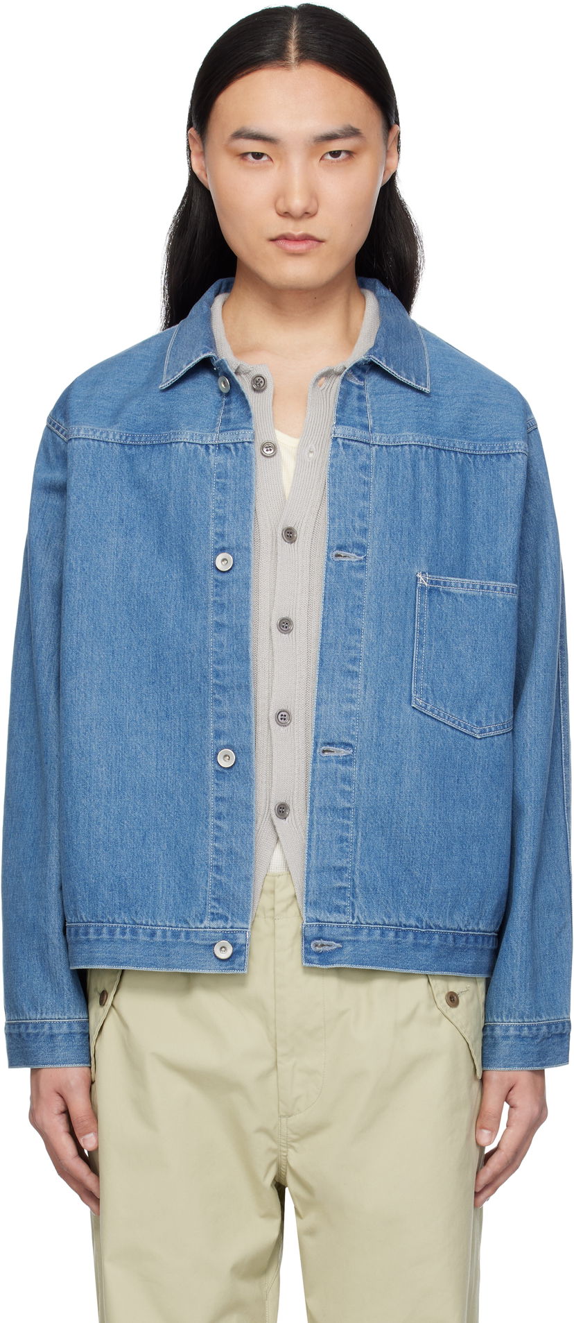 Jakna NANAMICA nanamica Short Denim Jacket Plava | S25SA082U