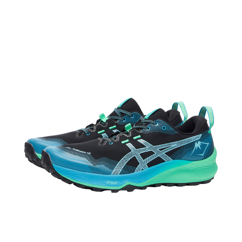 Trčanje Asics GEL-TRABUCO 12 Sneakers in Black/Bright Cyan, Size UK 10 | END. Clothing Tirkiz | 1011B799-002
