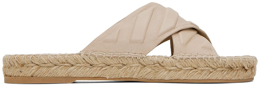 Odjeća Off-White Diag Lea Espadrille Sandals Bež | OWIB012S23LEA0016161