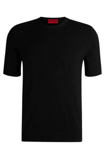 Džemper BOSS Slim-Fit Knitted Sweater Crna | 50536693
