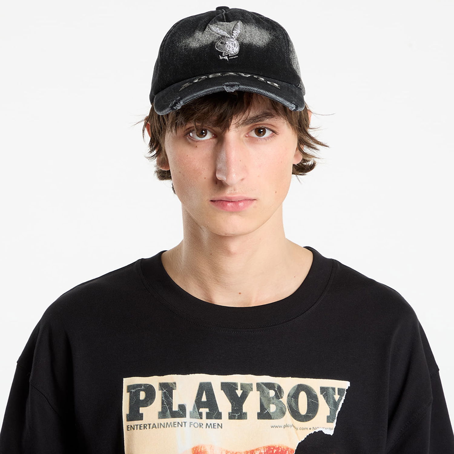 Kapa Footshop Playboy x FTSHP Denim Dadcap Black Crna | FTSHP_535, 0