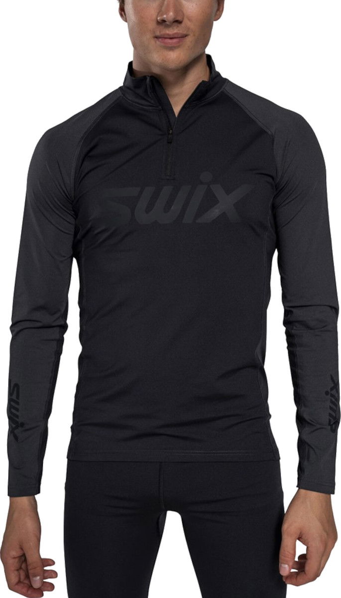 Dukserice SWIX SWIX RaceX Dry Half Zip Top Crna | 10099-23-10150