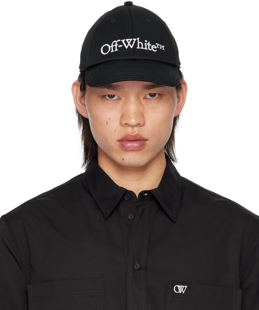 Kapa Off-White Logo Cap Crna | OMLB069C99FAB0021001