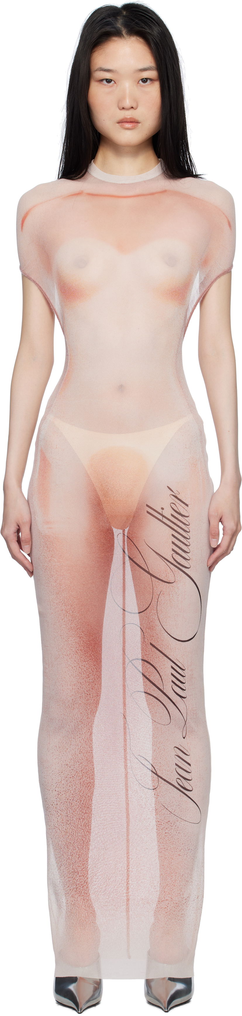 Haljina Jean Paul Gaultier Jean Paul Gaultier 'Le Classique' Open-Backed Maxi Dress Ružičasta | 25/33-F-RO356-T577-2026