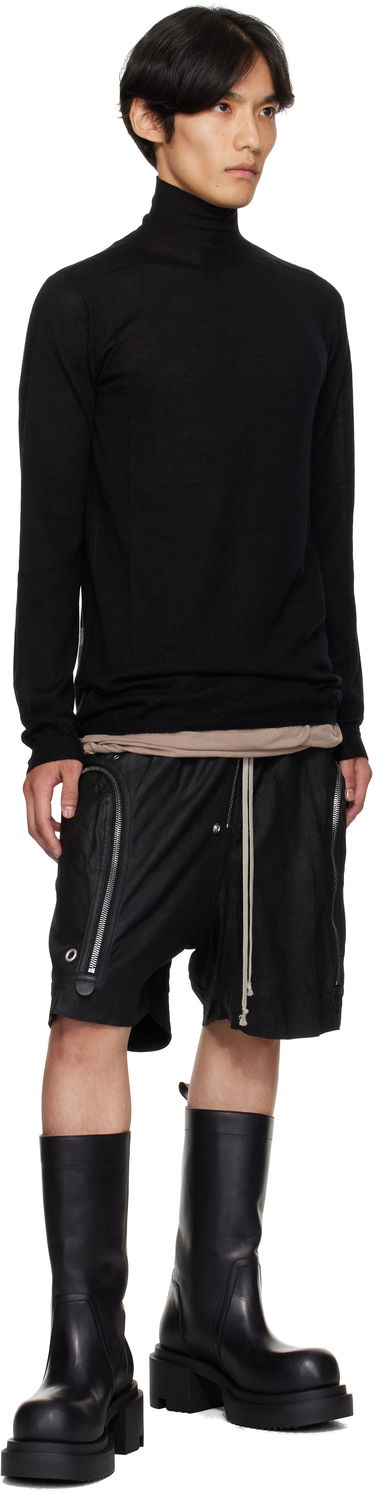 Džemper Rick Owens Rick Owens Concordians Level Turtleneck Sweater Crna | RU02E1624 WS, 3
