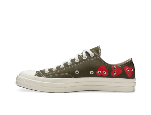 Ograničeno izdanje Converse Comme des Garçons Play x Chuck 70 Low Top "Multi Heart" Zelena | 162976C