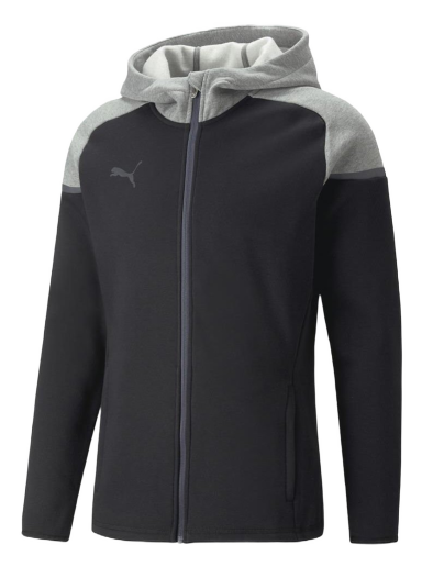 Dukserice Puma teamCup Casuals Full-Zip Hoodie Crna | 65798703