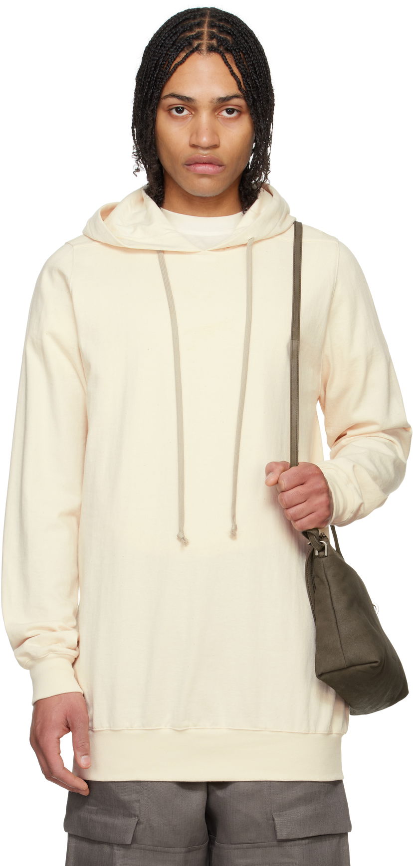Dukserice Rick Owens Rick Owens Heavy Jersey Hoodie Bež | RU01E5282 BA