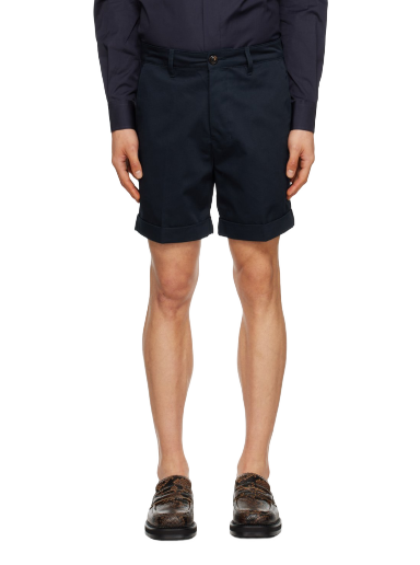 Kratke hlače AMI Rolled Shorts Tamnoplava | HSO001.CO0020