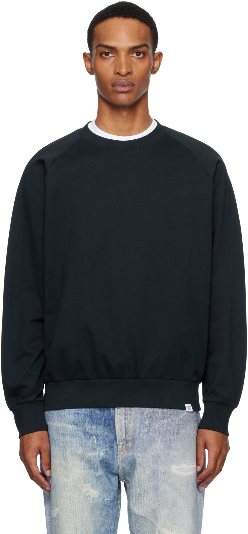 Dukserice NORSE PROJECTS Norse Projects Marten Relaxed Raglan Sweatshirt Crna | N20-1365