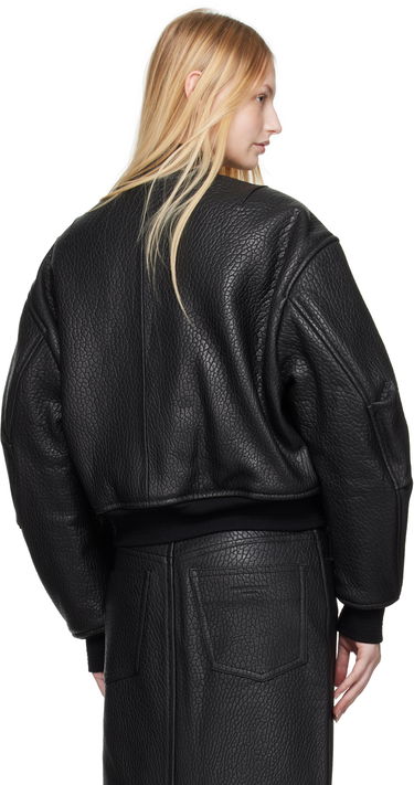 Bomber jakna Alexander Wang Alexander Wang Cropped Leather Bomber Jacket Crna | 1WC1252627, 2