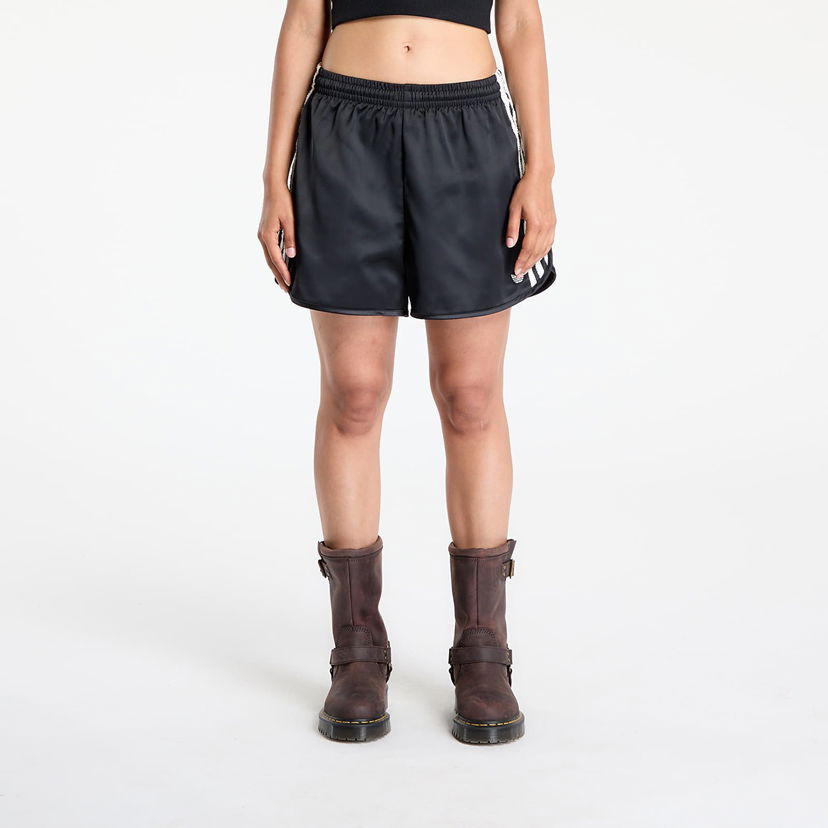 Kratke hlače adidas Originals adidas Originals Satin Ruffle 3-Stripes Shorts Crna | KC8816