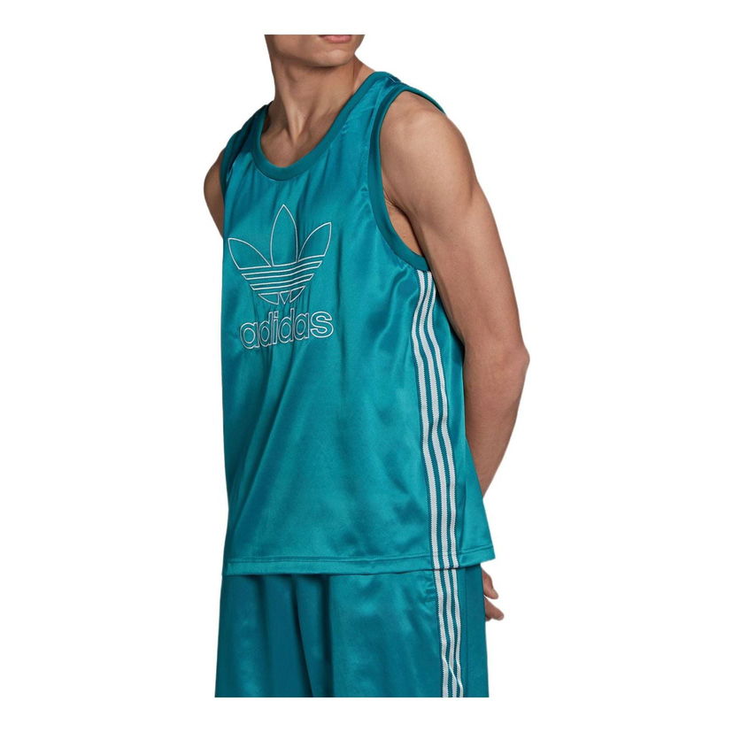 Majica bez rukava adidas Originals Originals Embroidered Sleeveless Vest Zelena | H11436