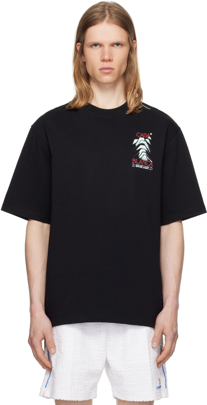 Majica kratkih rukava Casablanca Casablanca Frosty Mountain T-Shirt Crna | MPF25-JTS-044-06