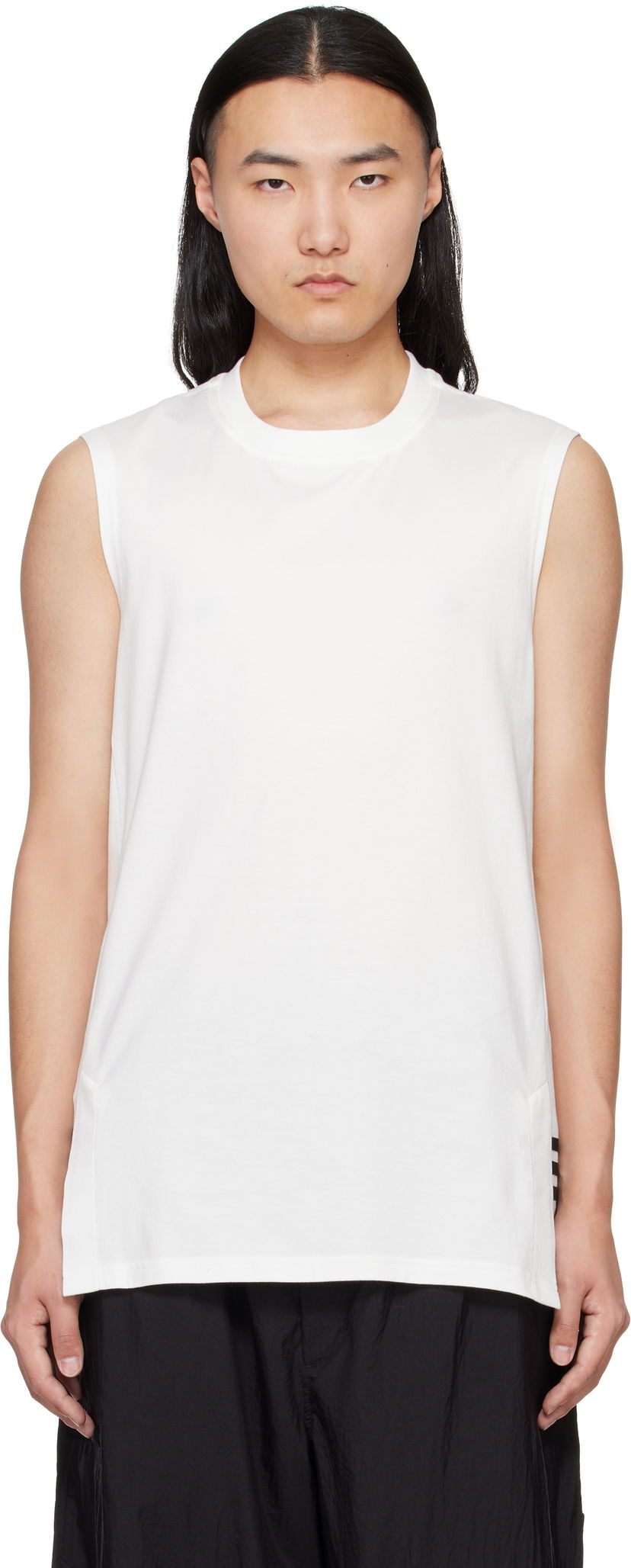 Majica bez rukava Y-3 Y-3 3-Stripes Tank Top Bijela | JM7844