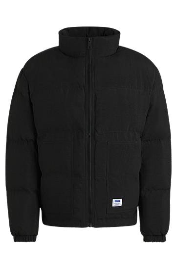 Pernata jakna BOSS Water-Repellent Puffer Jacket Crna | 50522234