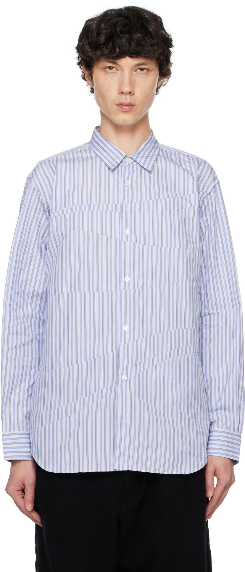 Košulja Comme des Garçons Striped Shirt Plava | FN-B010-W24
